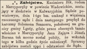 Gazeta Lwowska 1875.115.1.Zabójstwo w karczmie