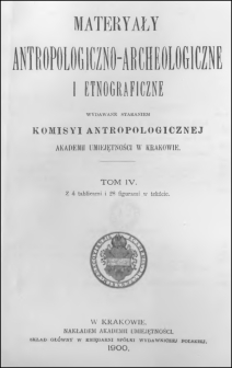 Materyały Antropologiczno-Archeologiczne i Etnograficzne.1900.1.Tytuł
